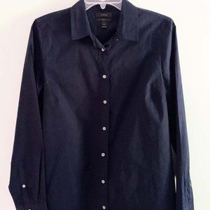 J Crew Navy Perfect Shirt Button Down